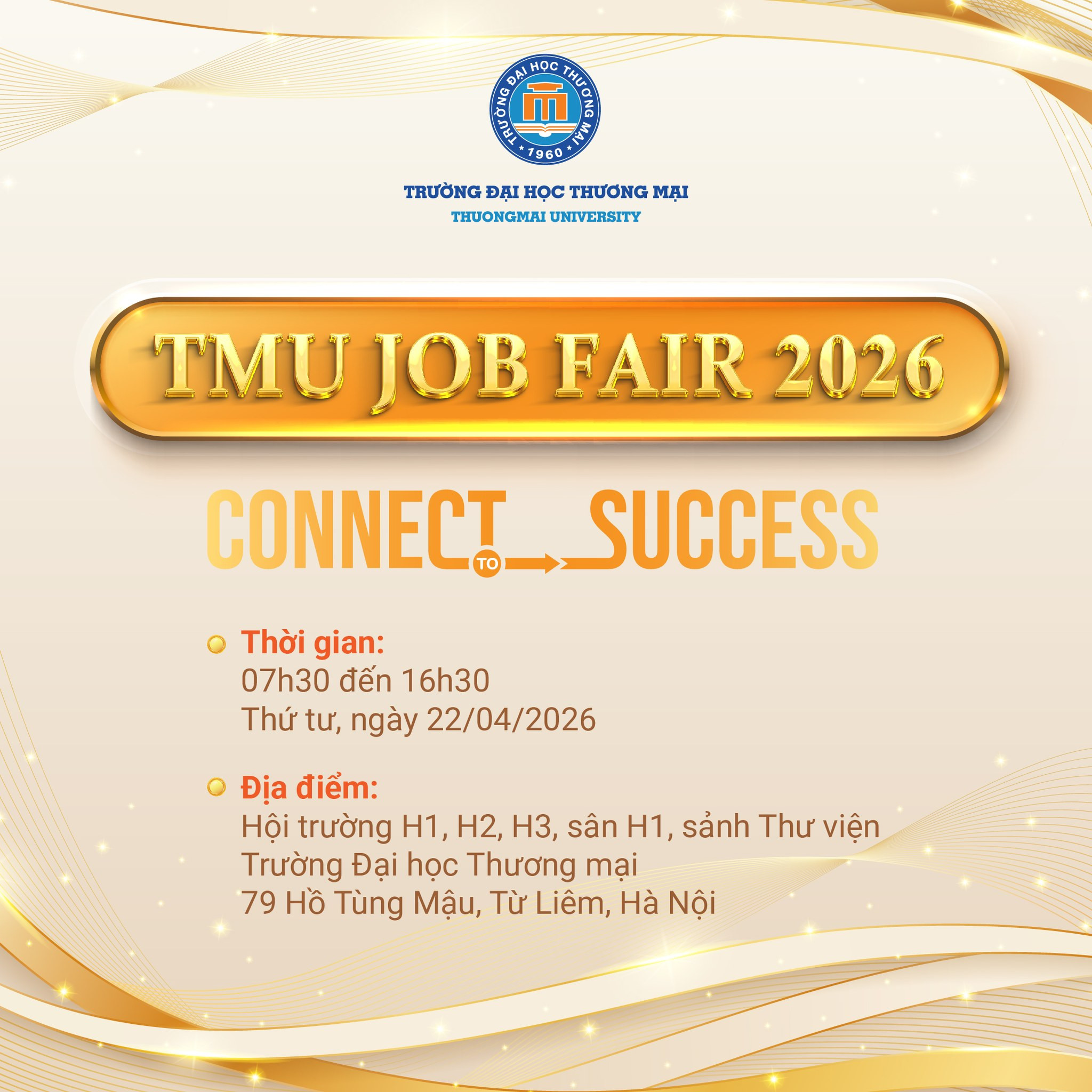 THƯ MỜI THAM GIA VÀ HỒ SƠ TÀI TRỢ TMU JOB FAIR 2026 - CONNECT TO SUCCESS