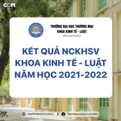 KẾT QUẢ NCKH SINH VIÊN KHOA KINH TẾ - LUẬT NĂM HỌC 2021 - 2022