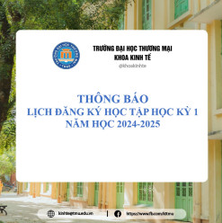 THÔNG BÁO VỀ LỊCH ĐĂNG KÝ HỌC TẬP HỌC KỲ 1  NĂM HỌC 2024-2025 ĐỐI VỚI SINH VIÊN CHÍNH QUY