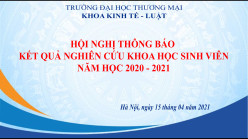 Hội nghị thông báo kết quả NCKHSV năm học 2020-2021