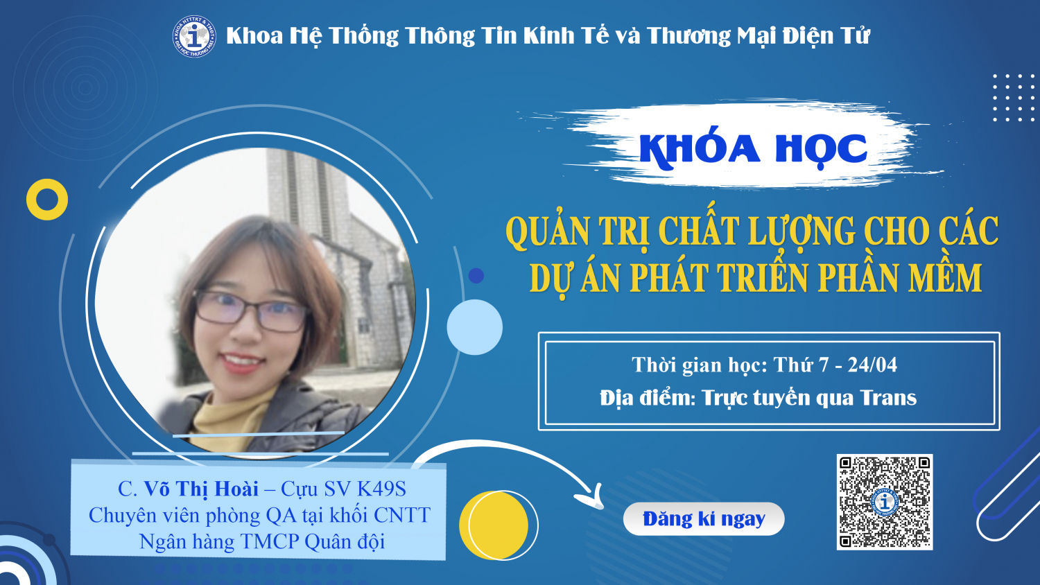 Khóa học: “Quản trị chất lượng cho các dự án phát triển phần mềm”