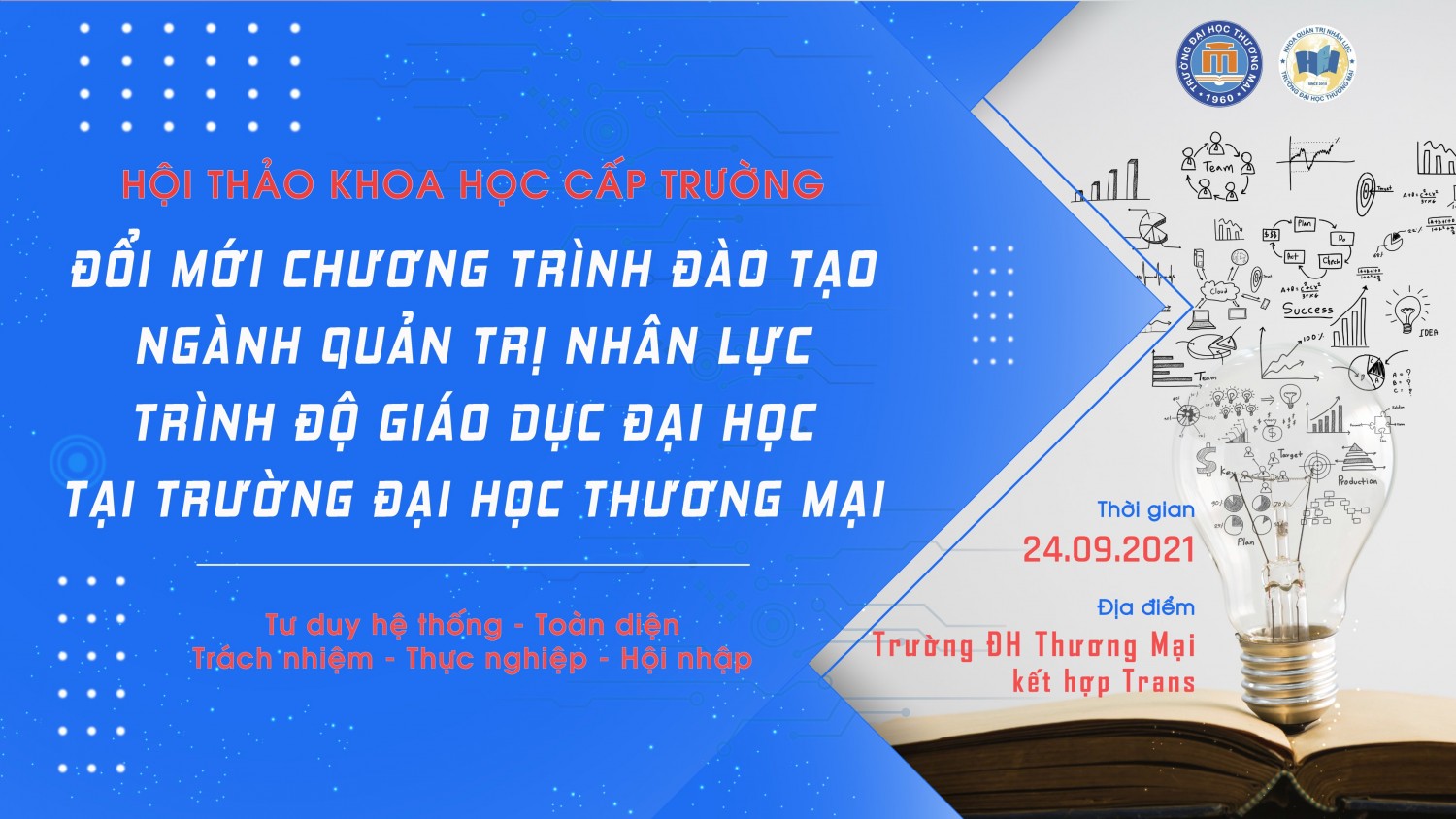 HỘI THẢO KHOA HỌC CẤP TRƯỜNG: ĐỔI MỚI CHƯƠNG TRÌNH ĐÀO TẠO NGÀNH QUẢN TRỊ NHÂN LỰC TRÌNH ĐỘ GIÁO DỤC ĐẠI HỌC TẠI TRƯỜNG ĐẠI HỌC THƯƠNG MẠI